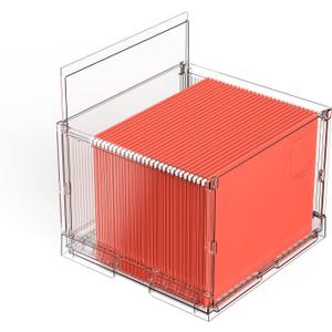 UMAIL File Box,Hanging File Organizer,Portable Storage Bins with Lids,Letter-size File Holder File Cabinet for Office/Home/Decor No Folders(1pack