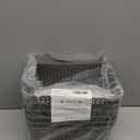 Plastic Storage Baskets With Bamboo Lid - Plastic Storage Containers Stackable Storage bins: Storage Baskets for Organizing Shelves Drawers Desktop Closet Playroom Classroom Office, 6 Pack, Gray