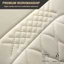 Front Car Seat Covers for Subaru,Leather Waterproof Seat Protector Custom Fit Subaru Outback Forester Crosstrek Impreza Legacy Ascent WRX,2 Pack,Off-White