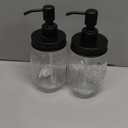 Mason Jar Soap and/or Lotion Dispenser with Gloss Black Dispenser Pump and Non Slip Coaster for Hand Sanitizer, Liquid Soap or Hand/Body Lotion (Gloss Black, Single 16oz)2 Packs
