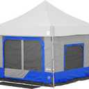 E-Z UP Camping Cube 6.4, Converts 10' Straight Leg Canopy into Camping Tent, Royal Blue (Canopy/Shelter NOT Included)