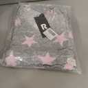 PrinStory Womens Pajama Set Short Sleeve Shirt and Capri Pants Sleepwear Pjs Set with Pockets (Gray, XXL)