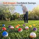 Full Choice 40 Pack Practice Golf Balls – Limited-Flight Training Balls with High-Visibility Colors, Wear-Resistant Soft Plastic Design for Indoor and Outdoor Swing Practice,20 Yellow & 20 Red