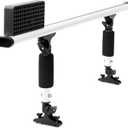 Kayak Trolling Motor Mount,Aluminum Outboard Motor Bracket Holder Kit for Fishing Kayak,Universal Scupper Holes & Track System,No Drill Installation,Rust-Proof & Adjustable