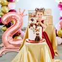 Number Balloons,Standing Number 0-9 Balloon 32 Inch Rose Gold Birthday Decorations for Girls Foil Balloon 0-9 Birthday Balloons