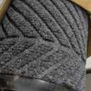 5 x 7 Heavy Duty Front Door Mat Indoor Outdoor Entrance, Large Non-Slip All Weather Commercial Floor Mat for Entryway, Low Profile Waterproof Industrial Rug for Garage (Charcoal Grey)