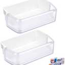 [2 PACK] UPGRADED DA97-06419C Refrigerator Door Bin Shelf Right Compatible with Samsung Refrigerator Door Shelf Parts DA63-04314 DA63-04316 AP4567198 RFG293HARS RFG297HDRS RFG298HDRS Door Shelf