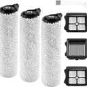 iFloor 3 Replacement Brush Rollers and HEPA Filter Kits Compatible with Tineco iFloor 3 and Floor One S3 Cordless Wet Dry Vacuum Cleaner Replacement Parts Accessories Kit,3 Brush Rollers & 3 Filters