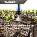 TovxTuke SDS HEX Shank T-Post Driver for T Posts, 3 Inch Diameter Head, Compatible with SDS-HEX Jack Hammers and Demolition Hammers, for Driving T Posts, Fence Posts and Ground Rods