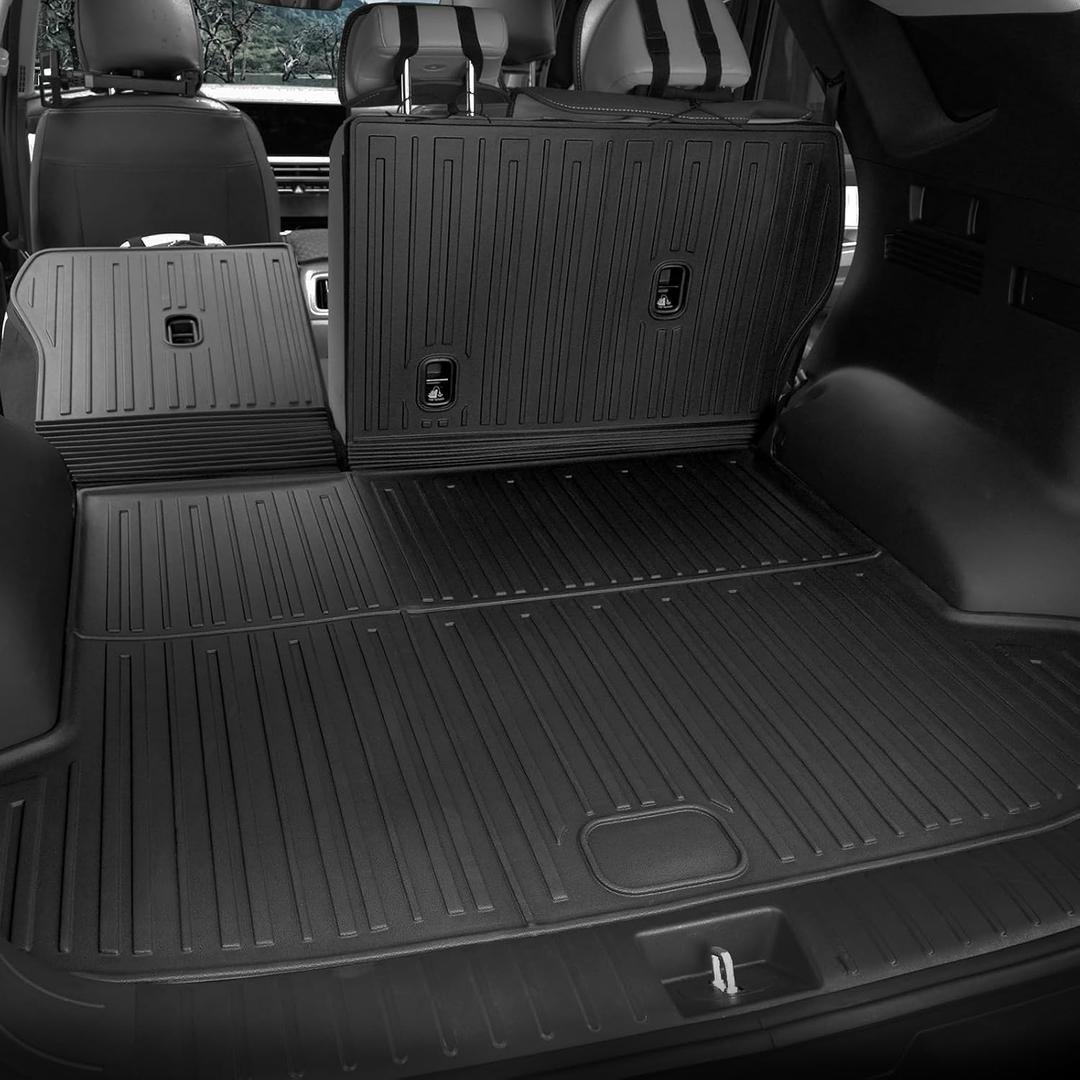 Cargo Mat for 2022-2026 Hyundai Tucson Hybrid, Full Coverage All Weather Trunk Cargo Liner with Backrest Protectors for Hyundai Tucson Accessories (Not fit PHEV)