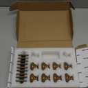 SAILING 10 Pack Cabinet Knobs- Antique Brass Single Hole Square Base Plate Drawer Handles Cabinet Handles Kitchen Bedroom Dresser Drawer Handles Knobs