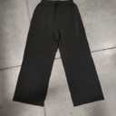  Womens Elastic High Waisted Palazzo Pants Casual Wide Leg Long Lounge Pant Trousers with Pocket ( Small, #1 Black)