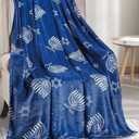 Maccabbee Collection Microplush Holiday Throw Blanket (60" X 50") - Hanukkah Menorah
