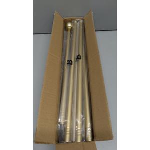 Gold Curtain Rod for Windows 30 to 60 Inch, 2 Pack 5/8 Inch Diameter Adjustable Curtain Rods With Brackets, Heavy Duty Easy to Install, Suitable for Bedrooms and Outdoor