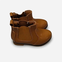 Girls Ankle Boots Low Heels Short Booties for Toddler/Little Kid/Big Kid, Tan Kids US 7