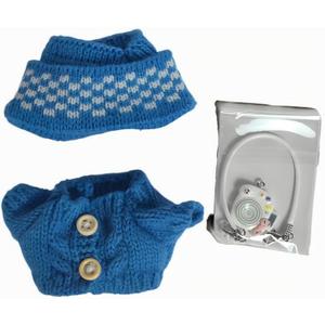 2 x Clothes for Doll, 3 Piece 17cm Doll Clothes, Stylish Hat & Overalls & Small Camera Outfit Set, Suitable for Dolls Accessories (NO Doll) (Blue)