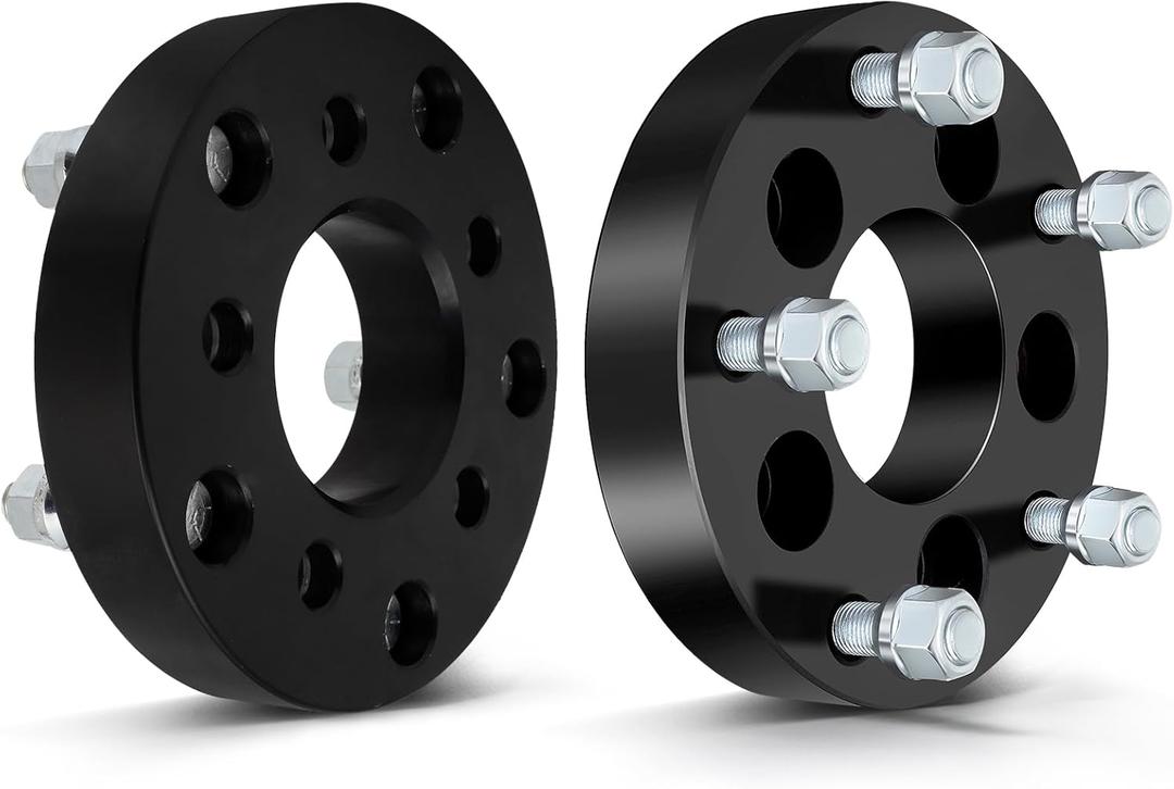 OCPTY 2PCS 5x4.5 to 5x5.5 Wheel Spacers 1.25" Wheel Adapters 1/2" Studs 73mm Center fit for 1982-1990 for Ford for Bronco / 1992-2007 for Ford for Crown Victoria / 2007-2011 for Ford for Edge