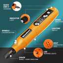 Cordless Rotary Tool, 5 Variable Speed Mini Rotary Tool Kit with 64 Accessories, 3.7V Type-C Charging Power Rotary Tool for Engraving, Sanding, Polishing, Carving, Cutting, DIY Crafts (Orange)