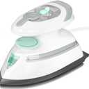 BEAUTURAL Mini Travel Steam Iron for Clothes with Dual Voltage, Temperature Control, NonStick Soleplate and Cord Storage, Ideal for Sewing, Quilting and Handcraft