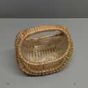 3 Pcs Rattan Half-moon Wicker Basket, Small Willow Straw Basket with Handle, Ideal for Wedding Flower Girl, Picnic, Garden Storage, and Home Decor