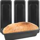 4 Pack Large Loaf Pans Nonstick Banana Bread Pan for Homemade Bread Baking Pan for Oven Metal Meatloaf Pans Sandwich Bread Loaf Pan for Baking Bread Tins for Baking Meat Loaf Cake (Inner 10x3)