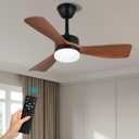 36" Ceiling Fans with Lights and Remote, Low Profile Ceiling Fan with Light Flush Mount, Dimmable Noiseless Reversible DC Motor Ceiling Fan for Dinning Room Bedroom Hallway, 3602-36"