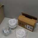 R.repad yay 2 Cup Square Glass Food Storage Containers, Small Square Storage Containers With Airtight Lids Leakproof, BPA free 16oz Glass Meal Prep Bowls, Dishwasher, Microwave, Freezer Safe (White)