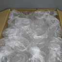 BESTSTAR 36 Pcs 12 oz Plastic Clear Ribbed Wine Glasses, Origami Ripple Disposable Champagne Glasses Elegant Whiskey Glasses Ideal for Weddings, Bars, Christmas, Halloween, Pool Party, Daily Use