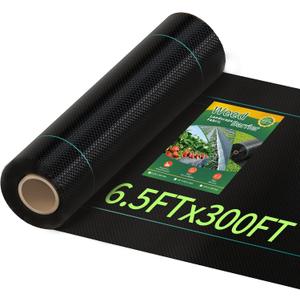 6.5ftx300ft Weed Barrier Landscape Fabric Heavy Duty, Premium 3oz Garden Geotextile Fabric, Outdoor Weed Blocker Fabric, for Driveway Mats, Erosion Control, Ground Cover Weed Barrier