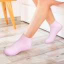 Didiseaon Moisturizing Foot Cover - 2 Pairs Silicone Spa Socks for Foot Care Soft Gel Feet Treatment for Dry Cracked Feet Reusable and Washable for Home and Travel