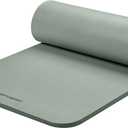 Retrospec Solana Yoga Mat 1" Thick With Nylon Strap For Men & Women - Non Slip Exercise Mat For Home Yoga, Pilates, Stretching, Floor & Fitness Workouts (Sage)