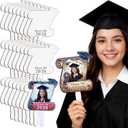 SiliFine 24 Pcs 2026 Sublimation Graduation Fans Blank DIY Sublimation Hand Fan for Graduation Backdrops for Photoshoot