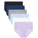 Hanes Women's Underwear Briefs Pack, 6-Pack, Cotton Brief Panties for Women, Moisture-Wicking (Plus Size)11, Solid/Print Mix