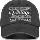 Birthday Gifts for Him Her, Unique Ideal Gifts Cap for Men Women, Vintage Hat Baseball Cap (01.black)