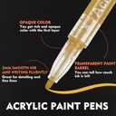 Acrylic Paint Pens Paint Markers - 12 Pack Acrylic Paint Markers For Rock Painting Wood Canvas Glass Ceramic Plastic Metal and Stone,For DIY Crafts Making Art Supplies Christmas Gift
