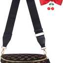 Checkered Crossbody Bag for Women, Spacious Sling & Stylish Bum Bag for Travel, Concerts, Festival, Nylon Fanny Pack Belt Bag (Brown Black Checkered)