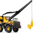Tonka Steel Classics Mighty Crane - Made with Steel & Sturdy Plastic, Yellow Toy Construction Truck, Boys and Girls, Kids, Toddlers, Ages 3+, 18.75 inches