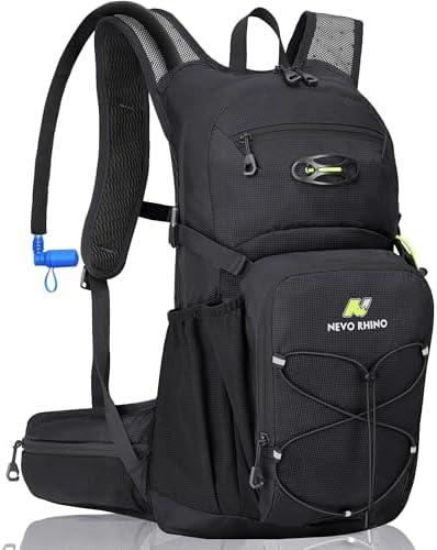 N NEVO RHINO Hydration Backpack, 18L Multipurpose Hiking Backpack with 3L Water Bladder, Water Backpack Insulated Hydration Pack Ideal for Hiking and Cycling