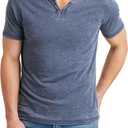 Lucky Brand Burnout Button Notch Shirt, Large