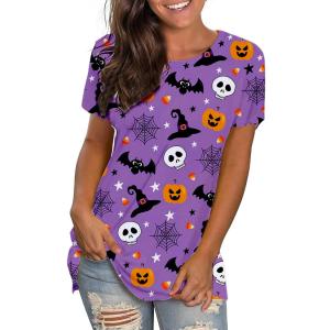 We The People Shirt Women Veterans Shirts American Flag T-Shirt Patriotic USA Graphic Tees Memorial Tops (Purple, XL)