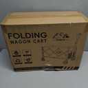 NWH Collapsible Wagon Cart with Wheels Foldable, 360LBS Large Capacity Portable Folding Utility Heavy Duty Beach Wagons Cart with All-Terrain Wheels for Groceries Shopping, Camping, Sports, Garden (120L)