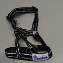 Pawaboo Dog Muzzle, Head Halter Collar for Dog, Pet Dogs Nylon Reflective Adjustable Loop Anti-Biting Barking Control Easy Fit Dogs StopsPulling Head Leash, Medium Size, Black