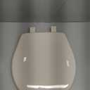 Bemis 730SLEC Slow Close Toilet Seat, Easy Clean Hinges and Durable Plastic Seat, Made in USA, Round, Bone