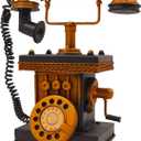 Creative Retro Decorative Phone Model Telephone Coin Bank Money Saving Antique Phone Figurine Cafe Bar Window Decor Model Home Desk Decoration