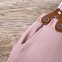 YALLET Toddler Baby Boy Clothes Suit Gentleman Wedding Outfits, Formal Dress Shirt+Bowtie+Suspender Pants(Pink, 2-3T)