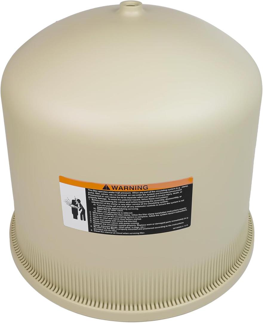 Pool Filter Almond Lid Assembly Compatible with pentair 178581, for Clean & Clear Plus 420 CCP420 160301 and Quad D.E. 80 Pool and Spa Cartridge Filters, Pool Filter Housing Cover Tank Top Lid, 21 In