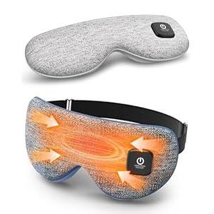 Heated Eye Mask - Cordless Eye Mask for Dry Eyes, Eye Relief, Improved Sleep, Washable Eye Heating pad for Travel and with Replaceable Shell
