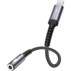JSAUX Headphone Adapter for iPhone Lightning to 3.5mm Adapter [Apple MFi Certified] Compatible with iPhone 14 Pro Max/14 Plus/13 12 11 Pro Max/SE/XS-Gray