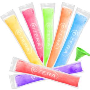 300 Pack Popsicle Bags for Diy Ice Popsicle, Ice Pop Bags for Ice Cream Candy Yogurt Tubes for Kids Healthy Snacks, Cool Summer Party Favors, Disposable Popsicle Pouches with Silicone Funnel (Clear 300 Pcs)