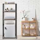Colingmill 3 Tier Black Mini Fridge Stand with Storage for Dorm, Over Mini Fridge Multipurpose Storage Shelf Rack Standing Organizer for College Rooms Kitchen Pantry, Home, and Offices, Coffee, 18.3 X 23.6 X 66.9 Inches
